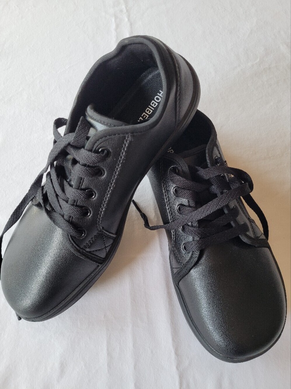 Women's/Unisex Black Slip-On Lace-Up Comfort Sneakers 42 - Picture 1 of 9